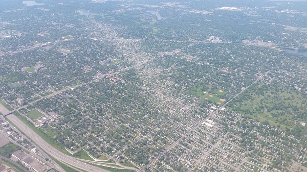 Path of Destruction in North Minneapolis from 2012 Tornado